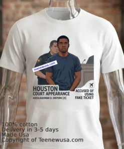 Abdulrahman Oluwatumike Oriyomi (25 Years Old) Appears In Court In Houston T Shirt