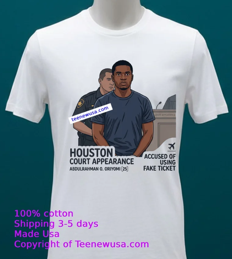 Abdulrahman Oluwatumike Oriyomi (25 Years Old) Appears In Court In Houston T Shirt - white-t-shirt 20 Abdulrahman Oluwatumike Oriyomi 25 Years Old Appears In Court In Houston T Shirt White T Shirt 20