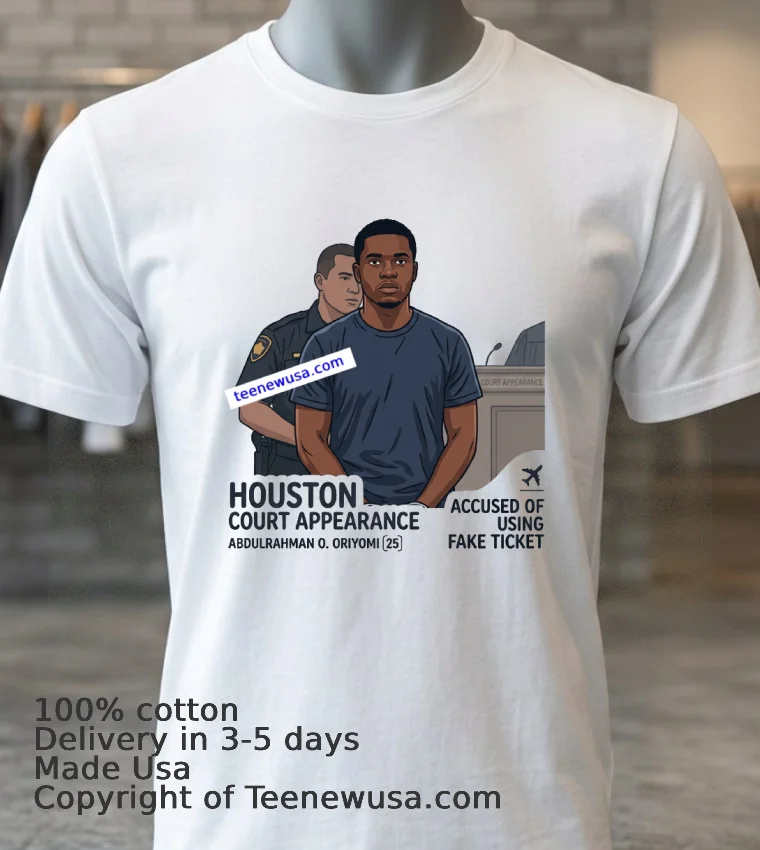 Abdulrahman Oluwatumike Oriyomi (25 Years Old) Appears In Court In Houston T Shirt - white-t-shirt 3 Abdulrahman Oluwatumike Oriyomi 25 Years Old Appears In Court In Houston T Shirt White T Shirt 3