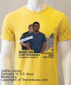 Abdulrahman Oluwatumike Oriyomi (25 Years Old) Appears In Court In Houston T Shirt