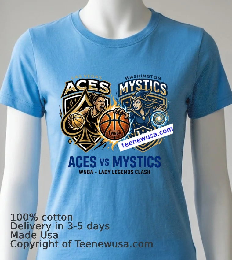 Aces Vs Mystics Wnba Sport T Shirt - blue-shirt Aces Vs Mystics Wnba Sport T Shirt Blue Shirt