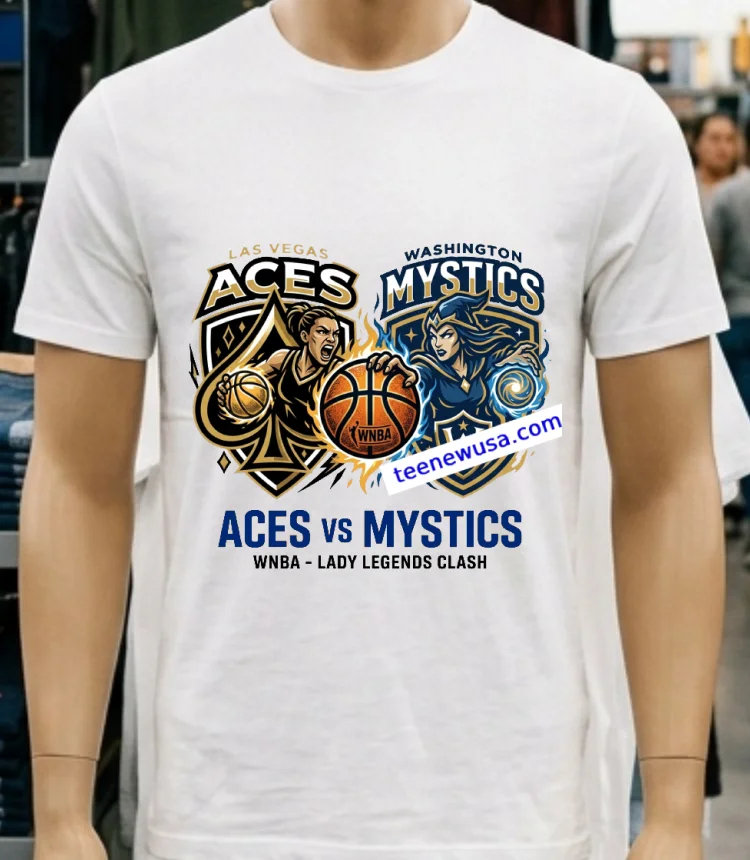 Aces Vs Mystics Wnba Sport T Shirt - white-t-shirt Aces Vs Mystics Wnba Sport T Shirt White T Shirt 1