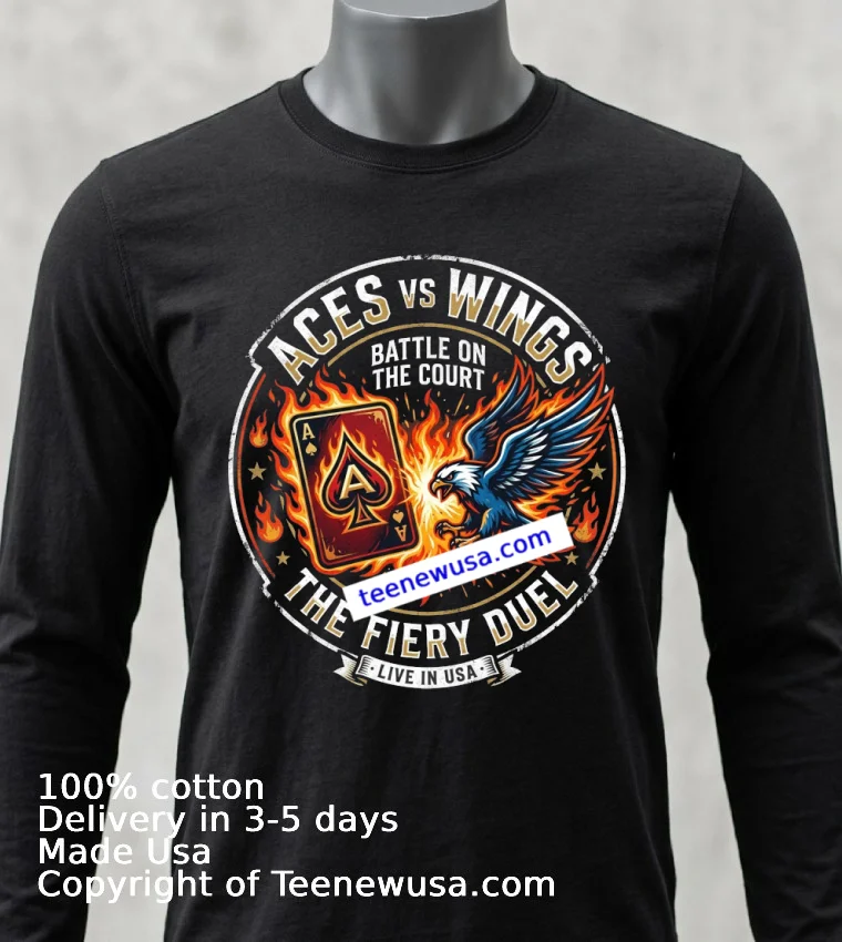 Aces Vs Wings Limited Edition Sports T Shirt - balck-shirt Aces Vs Wings Limited Edition Sports T Shirt Balck Shirt