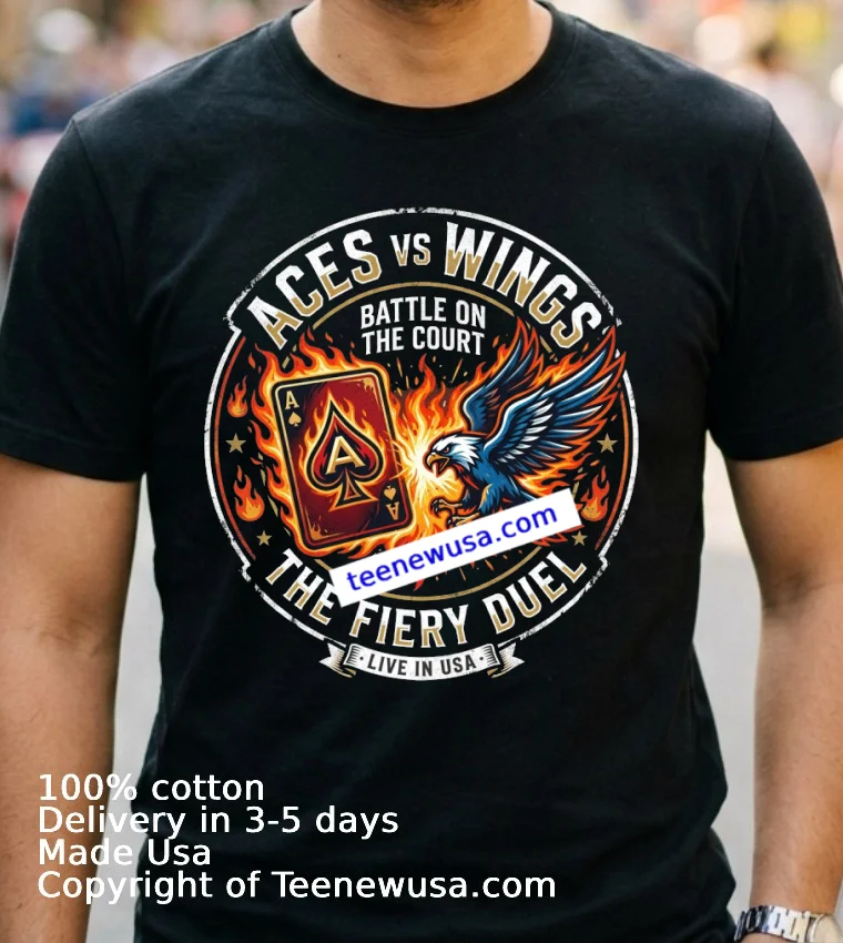Aces Vs Wings Limited Edition Sports T Shirt Navy Shirt 2