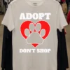 Adopt Dont Shop Dog Paw Shirt White T Shirt 2