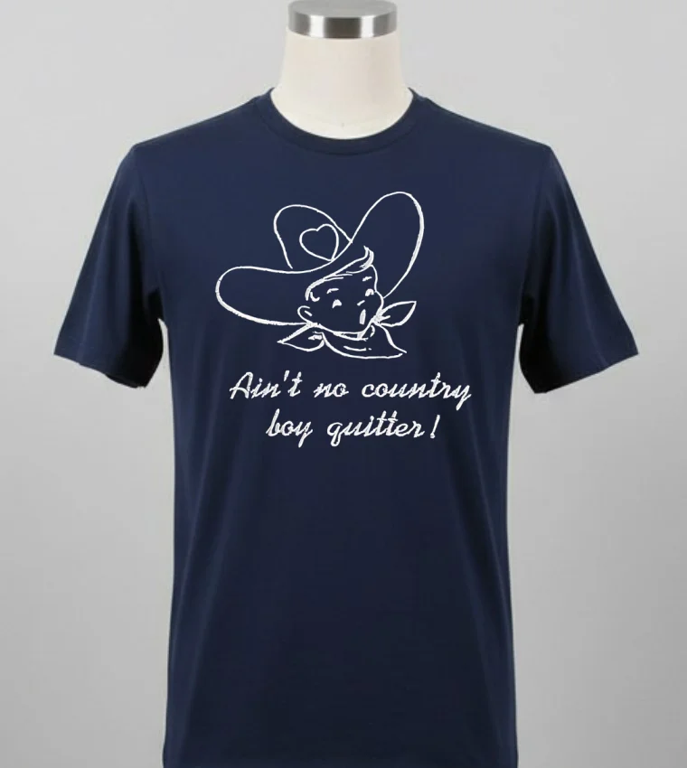 Aint No Country Boy Quitter Shirt Balck Shirt