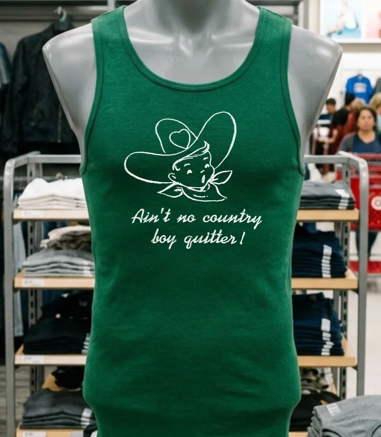 Ain T No Country Boy Quitter Shirt - green-shirt Aint No Country Boy Quitter Shirt Green Shirt