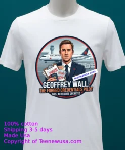 Air Canada Pilot Geoffrey Wall Is Accused Of Using Forged Credentials T Shirt