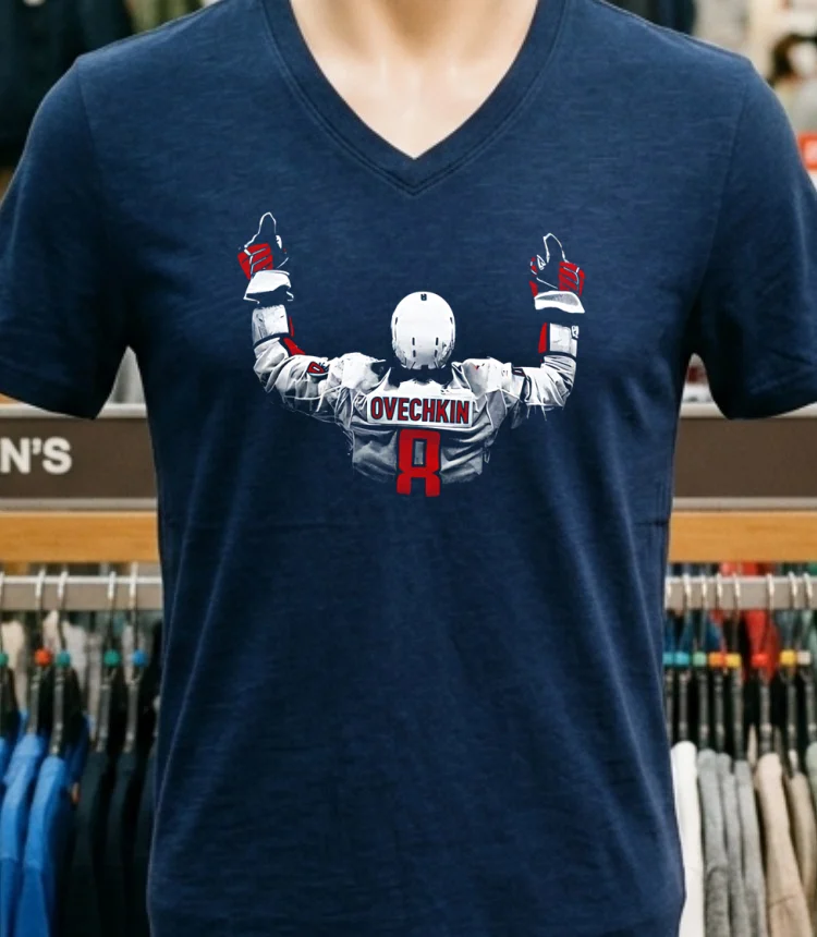 Alex Ovechkin Washington Jersey Silhouette Nhl Shirt - navy-shirt Alex Ovechkin Washington Jersey Silhouette Nhl Shirt Navy Shirt 1