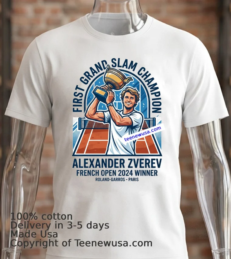 Alexander Zverev Wins French Open To Claim First Grand Slam Title T Shirt White T Shirt 2