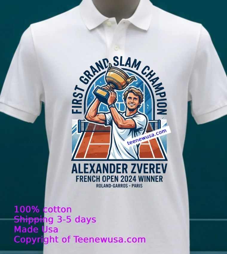Alexander Zverev Wins French Open To Claim First Grand Slam Title T Shirt - white-t-shirt 23 Alexander Zverev Wins French Open To Claim First Grand Slam Title T Shirt White T Shirt 23