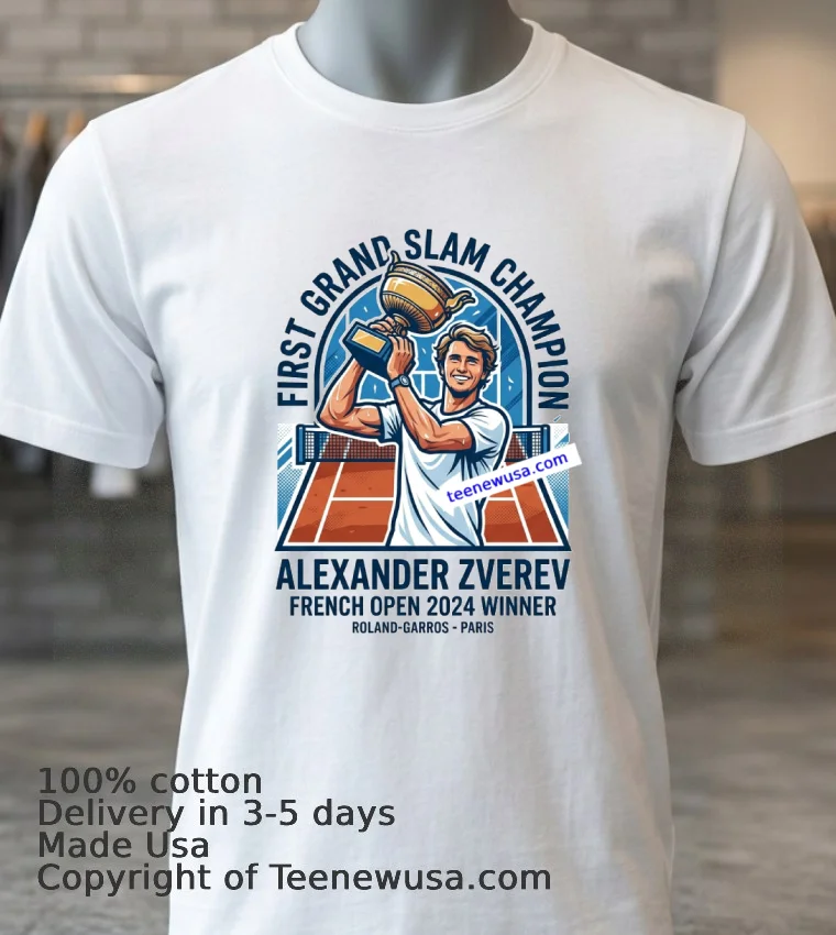 Alexander Zverev Wins French Open To Claim First Grand Slam Title T Shirt White T Shirt 3