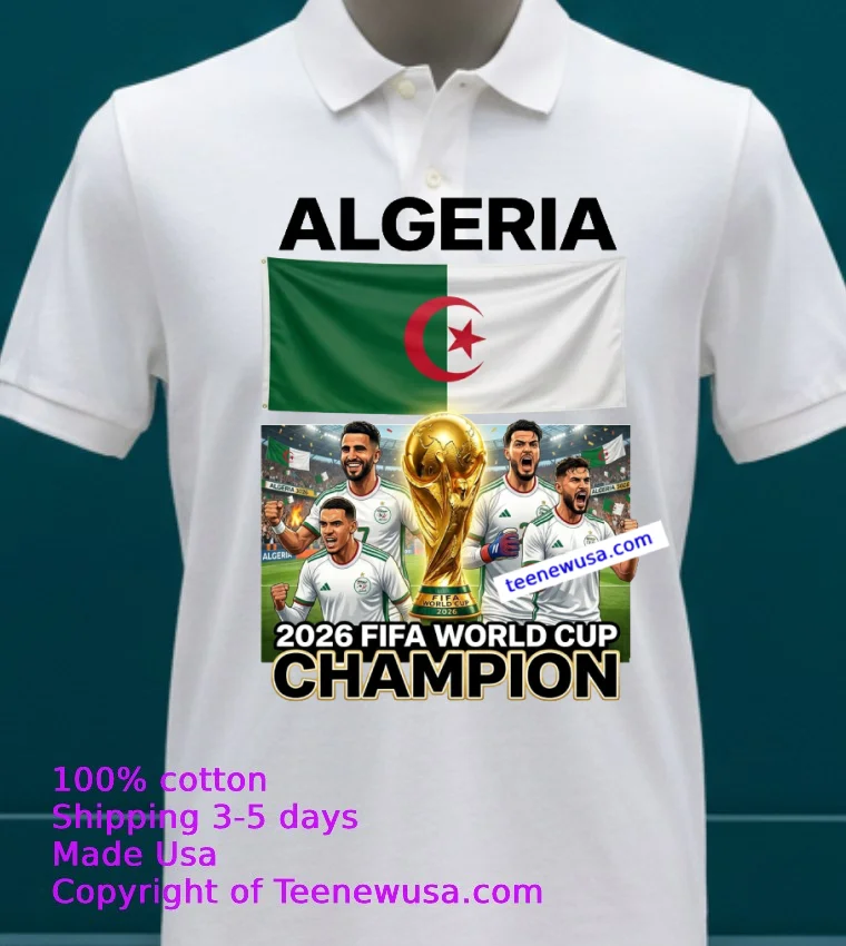 Algeria World Cup 2026 Fan T Shirt - white-t-shirt 23 Algeria World Cup 2026 Fan T Shirt White T Shirt 23