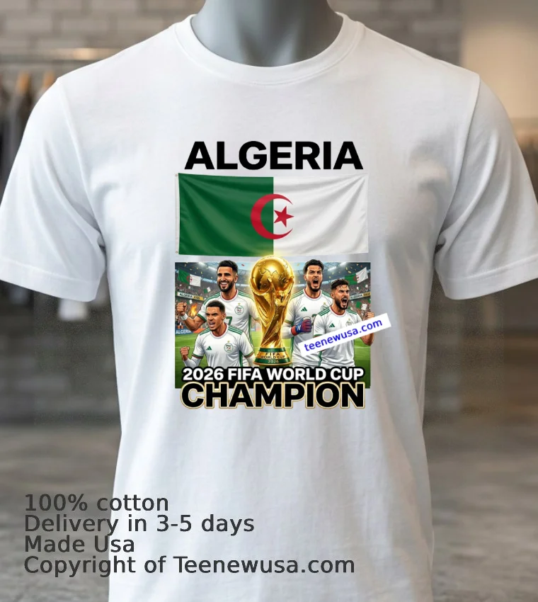 Algeria World Cup 2026 Fan T Shirt - white-t-shirt 3 Algeria World Cup 2026 Fan T Shirt White T Shirt 3
