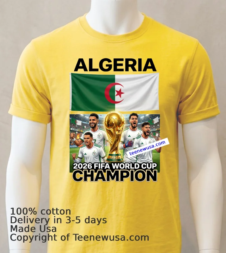 Algeria World Cup 2026 Fan T Shirt Yellow T Shirt