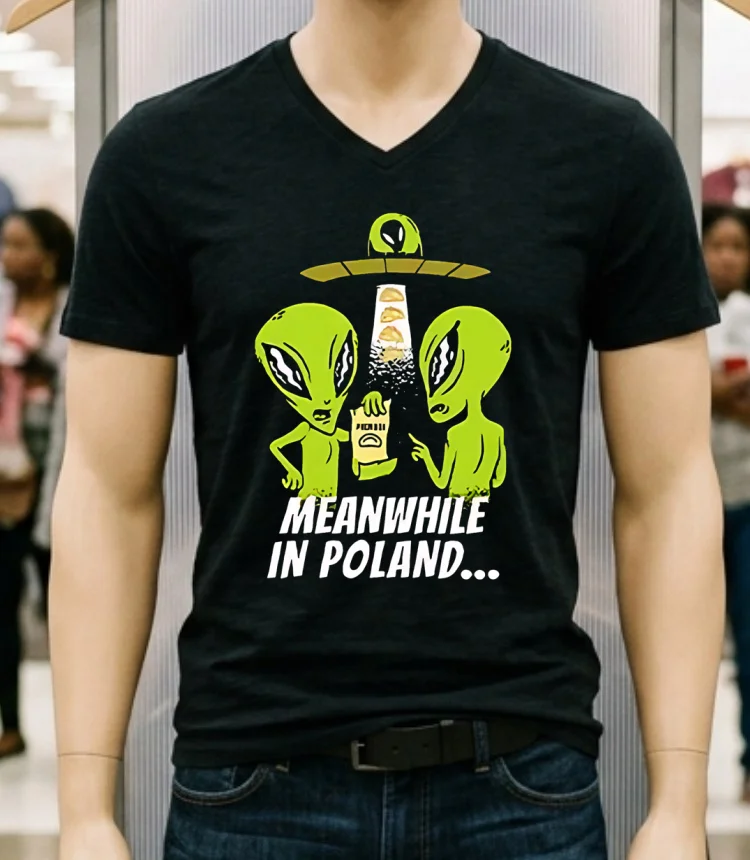Alien Abduction Pierogi Polish Meanwhile In Poland Shirt - balck-shirt Alien Abduction Pierogi Polish Meanwhile In Poland Shirt Balck Shirt 1