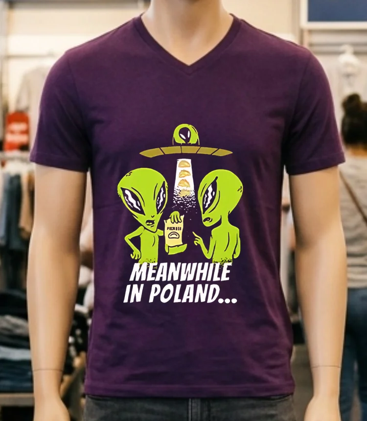 Alien Abduction Pierogi Polish Meanwhile In Poland Shirt - purple-shirt Alien Abduction Pierogi Polish Meanwhile In Poland Shirt Purple Shirt