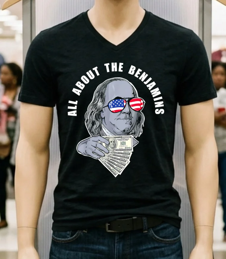 All About The Benjamins Shirt Balck Shirt 1