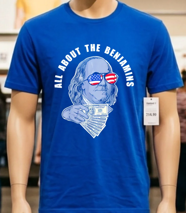 All About The Benjamins Shirt - blue-shirt All About The Benjamins Shirt Blue Shirt