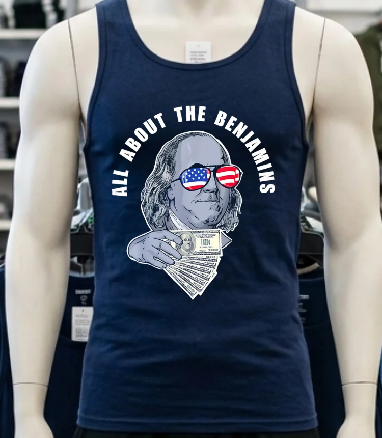 All About The Benjamins Shirt Navy Shirt