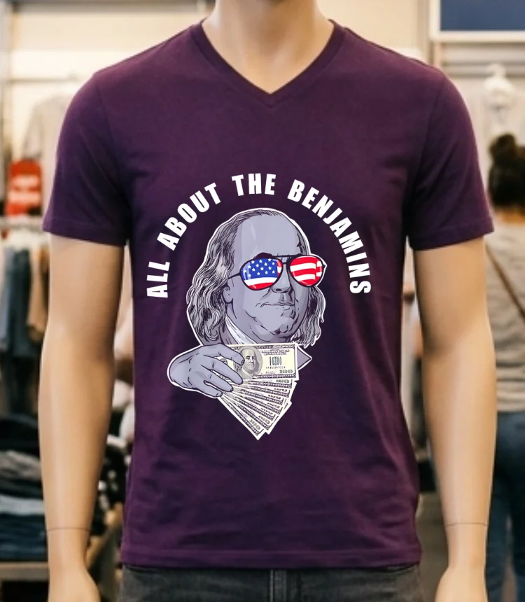 All About The Benjamins Shirt - purple-shirt All About The Benjamins Shirt Purple Shirt