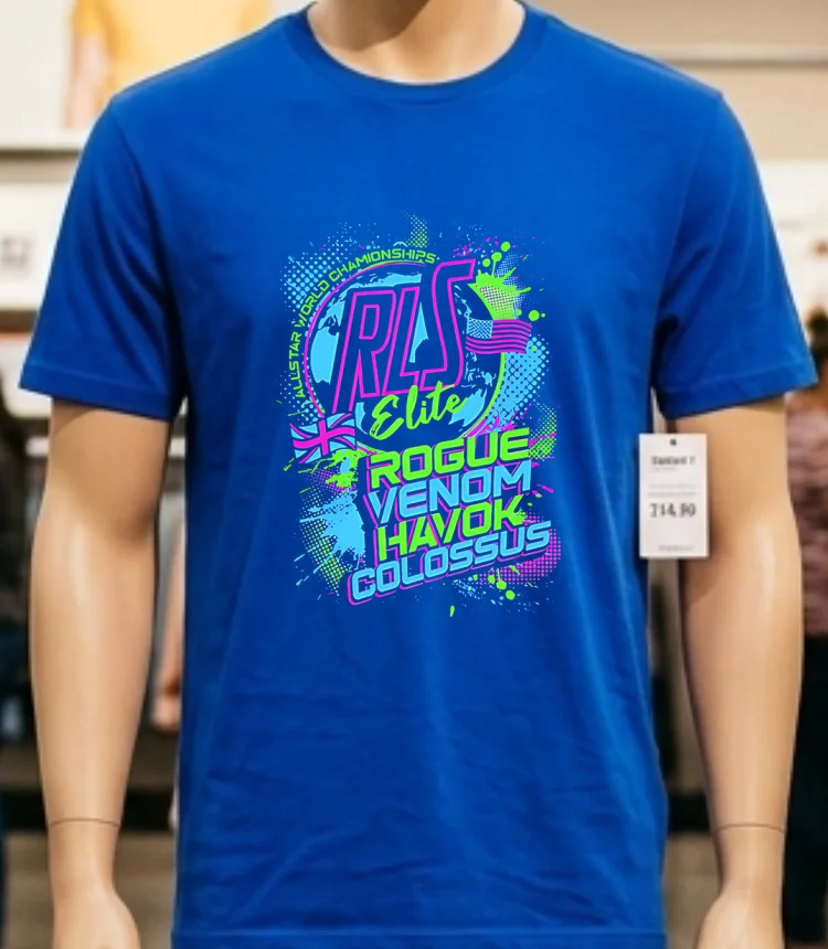Allstar World Championships Rls Elite Rogue Venom Havok Colossus Shirt Blue Shirt