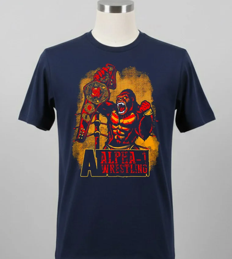 Alpha Wrestling A1 Champ Gorilla Shirt Balck Shirt