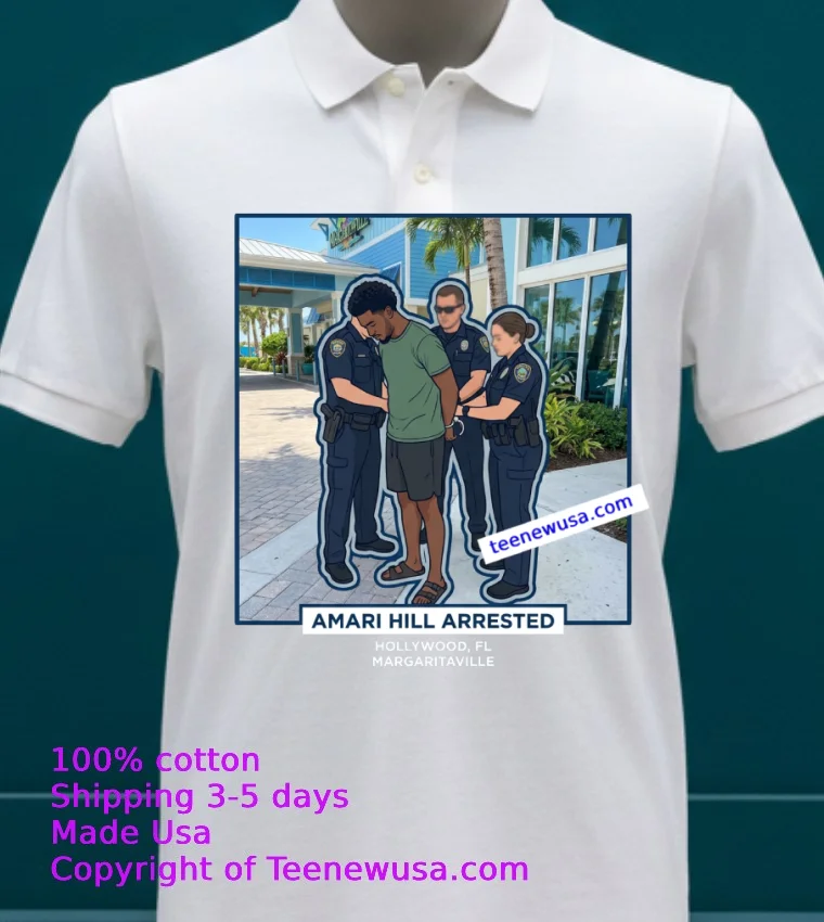 Amari Tamire Hill (21 Years Old, Residing In Sunrise) Was Arrested In Connection With The Margaritaville Resort In Hollywood T Shirt - white-t-shirt 23 Amari Tamire Hill 21 Years Old Residing In Sunrise Was Arrested In Connection With The Margaritaville Resort In Hollywood T Shirt White T Shirt 23
