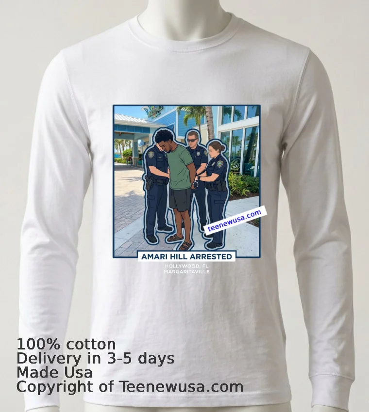 Amari Tamire Hill (21 Years Old, Residing In Sunrise) Was Arrested In Connection With The Margaritaville Resort In Hollywood T Shirt - white-t-shirt 6 Amari Tamire Hill 21 Years Old Residing In Sunrise Was Arrested In Connection With The Margaritaville Resort In Hollywood T Shirt White T Shirt 6