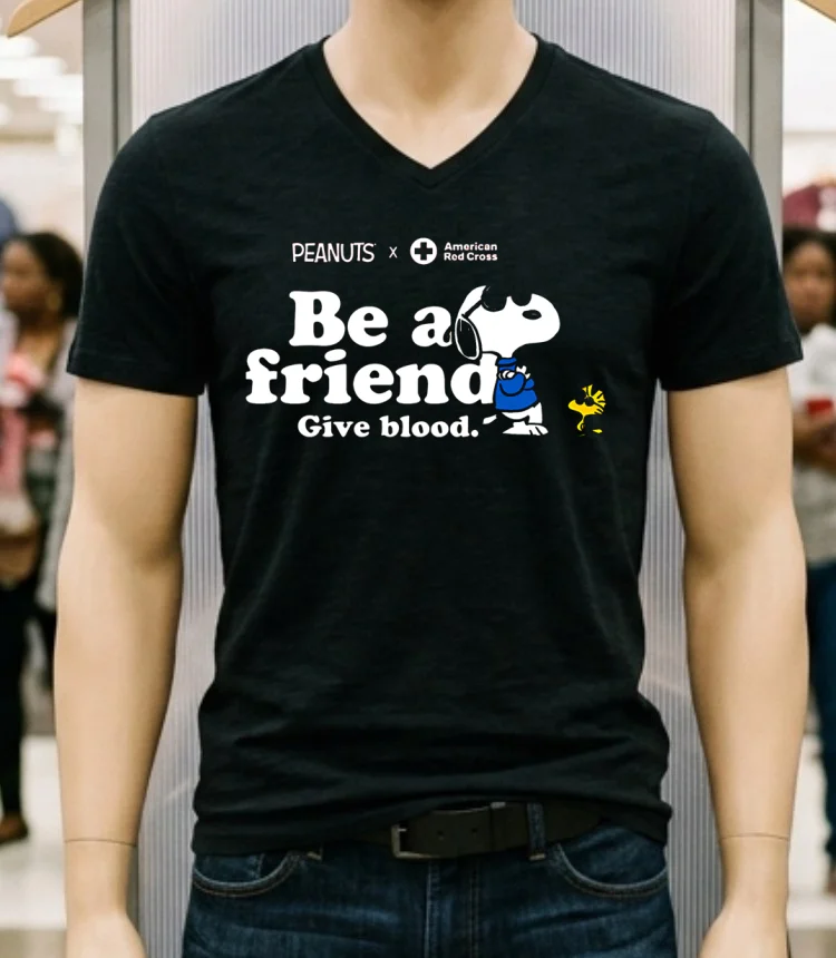 American Red Cross Snoopy Shirt - balck-shirt American Red Cross Snoopy Shirt Balck Shirt 1