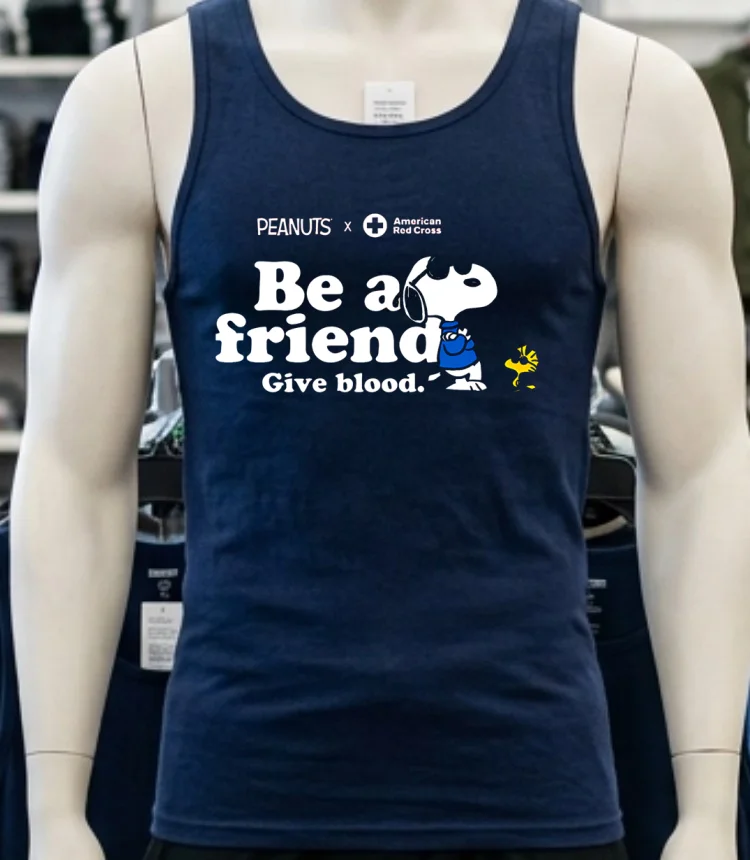American Red Cross Snoopy Shirt Navy Shirt