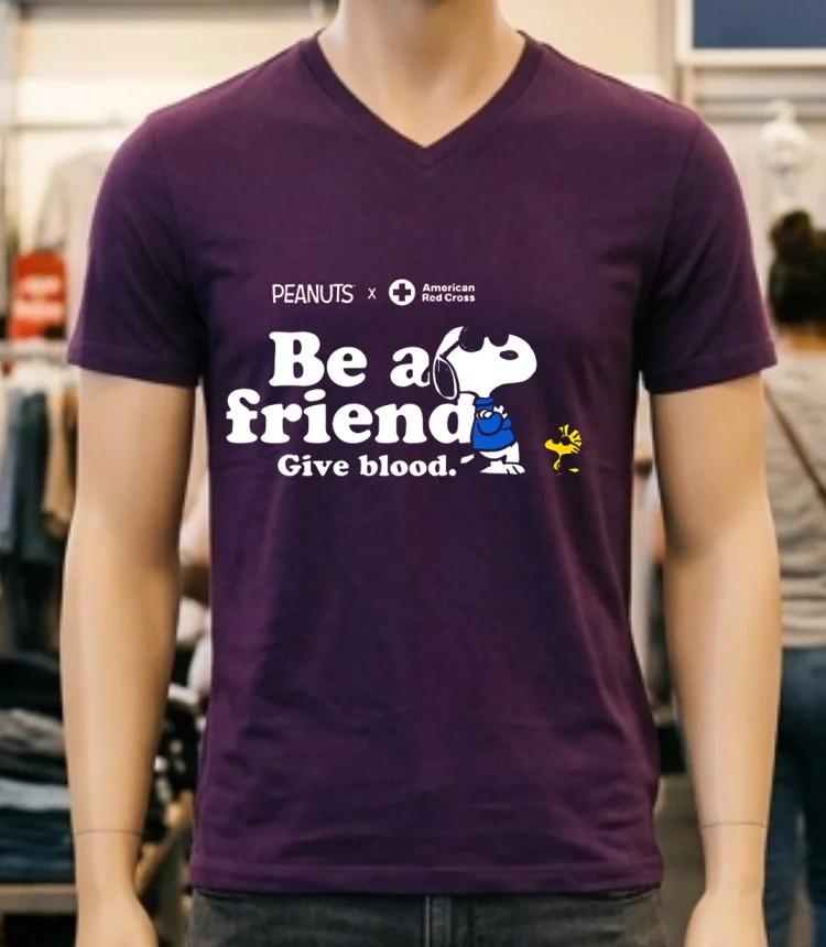American Red Cross Snoopy Shirt - purple-shirt American Red Cross Snoopy Shirt Purple Shirt