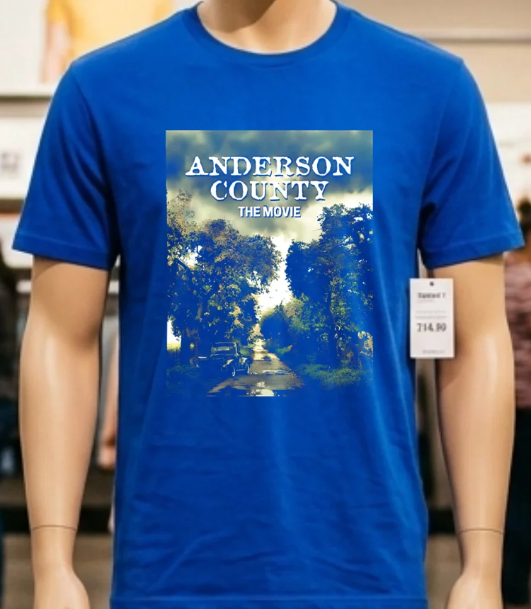 Anderson County Movie Graphic Shirt - blue-shirt Anderson County Movie Graphic Shirt Blue Shirt