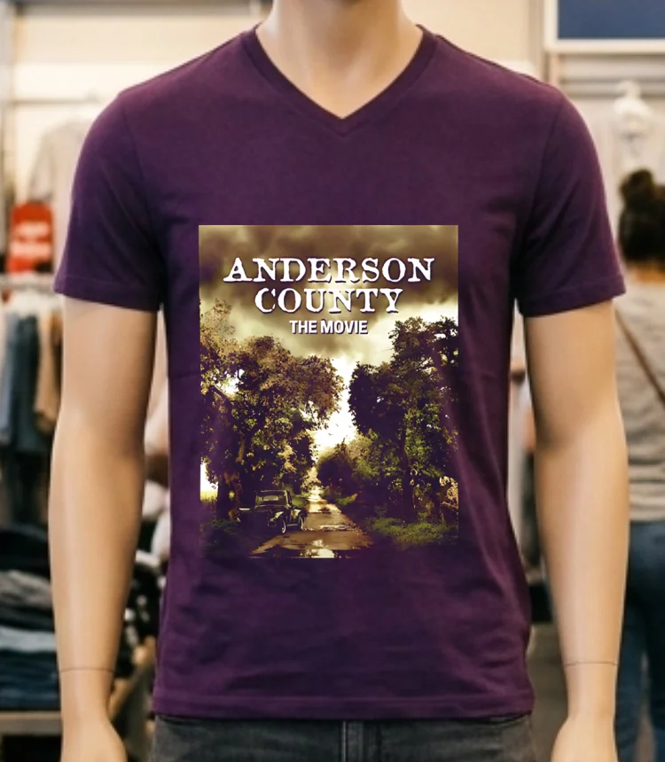Anderson County Movie Graphic Shirt - purple-shirt Anderson County Movie Graphic Shirt Purple Shirt