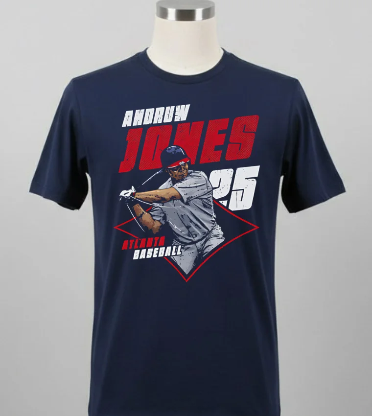 Andruw Jones Atlanta Diamond 25 Shirt Balck Shirt