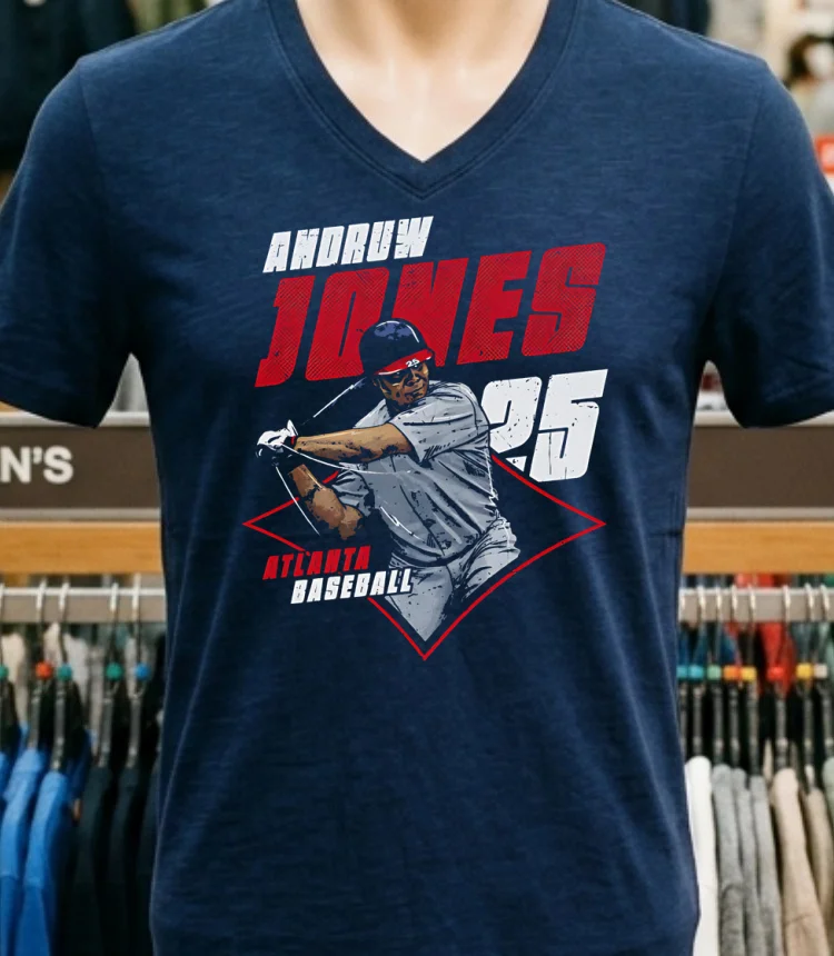 Andruw Jones Atlanta Diamond #25 Shirt - navy-shirt Andruw Jones Atlanta Diamond 25 Shirt Navy Shirt 1