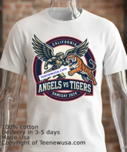 Angels Vs Tigers Fan Sports T Shirt White T Shirt 2