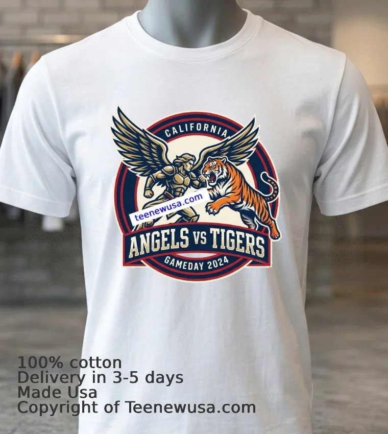 Angels Vs Tigers Fan Sports T Shirt White T Shirt 3