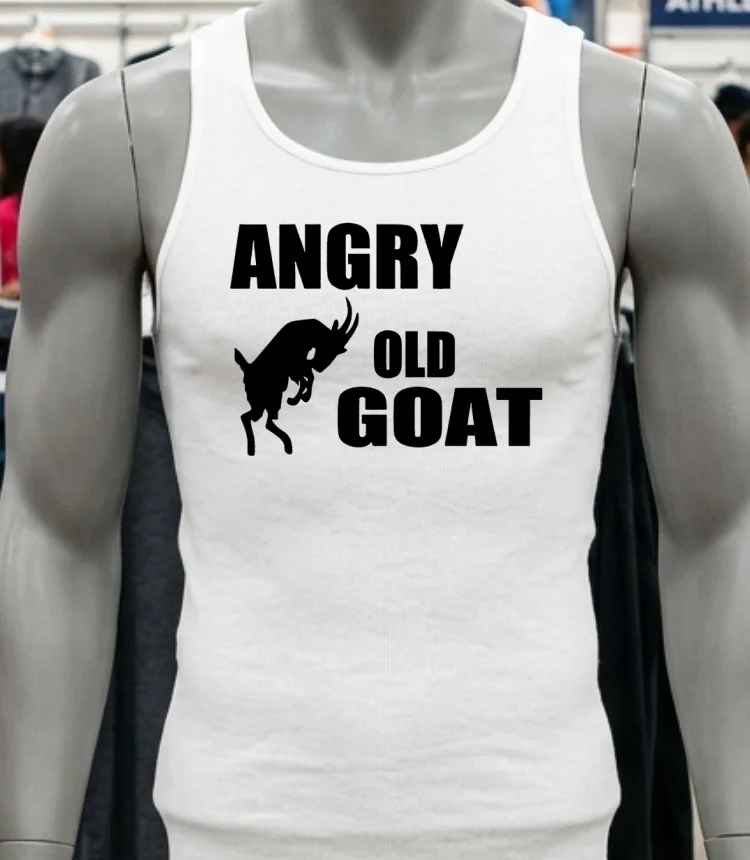 Angry Old Goat Shirt - white-t-shirt Angry Old Goat Shirt White T Shirt 1