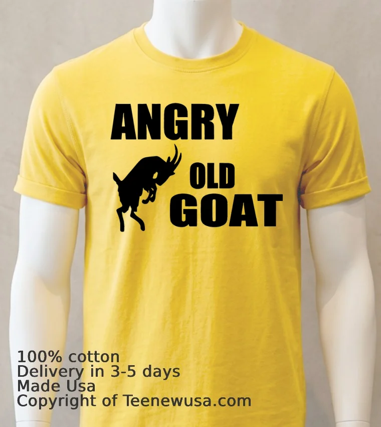 Angry Old Goat Shirt - yellow-t-shirt Angry Old Goat Shirt Yellow T Shirt