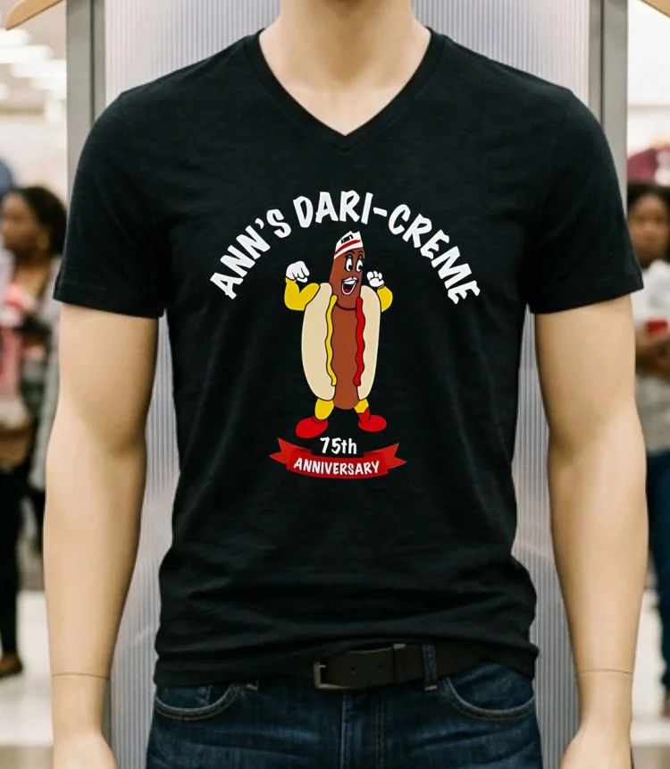Anns Dari Creme 75Th Anniversary Shirt - balck-shirt Anns Dari Creme 75th Anniversary Shirt Balck Shirt 1