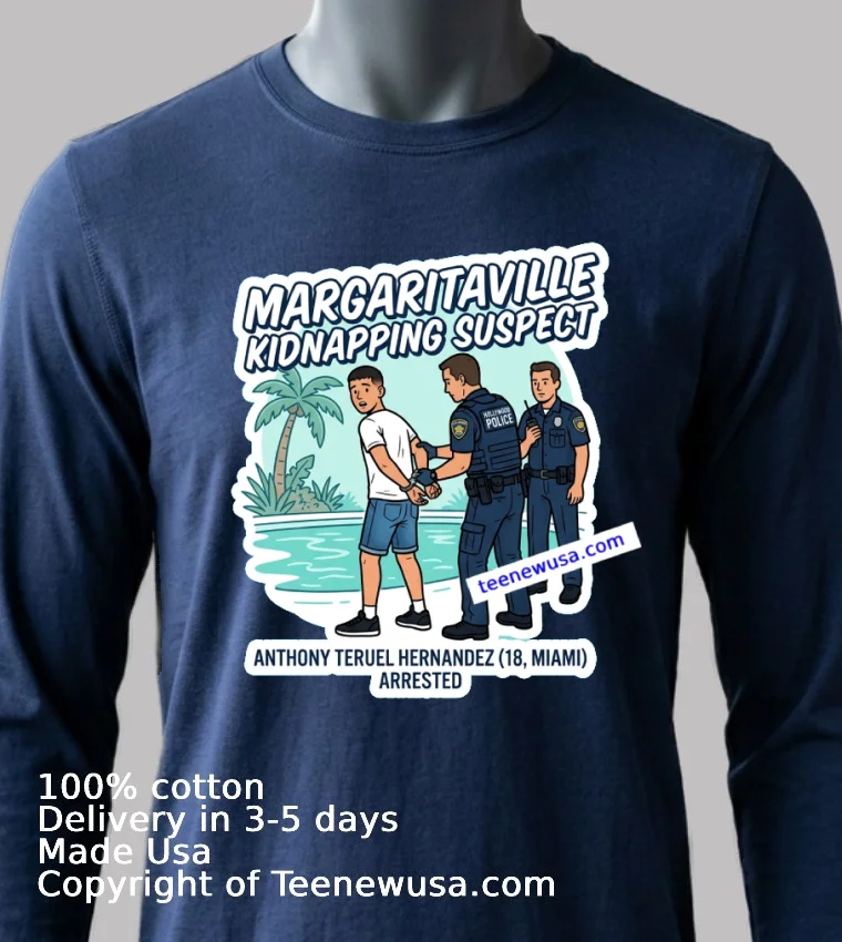 Anthony Teruel Hernandez (18 Years Old, Residing In Miami) Was Arrested In Connection With The Margaritaville Resort In Hollywood T Shirt - navy-shirt Anthony Teruel Hernandez 18 Years Old Residing In Miami Was Arrested In Connection With The Margaritaville Resort In Hollywood T Shirt Navy Shirt