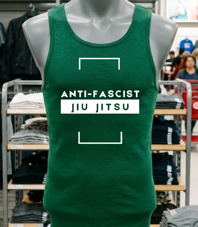 Anti Fascist Jiu Jitsu Shirt - green-shirt Anti Fascist Jiu Jitsu Shirt Green Shirt