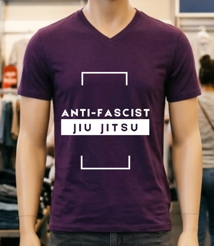Anti Fascist Jiu Jitsu Shirt - purple-shirt Anti Fascist Jiu Jitsu Shirt Purple Shirt