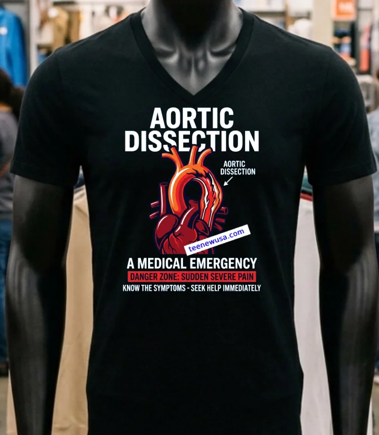 Aortic Dissection And Warnings About The Dangers Of This Disease To Health T Shirt - balck-shirt Aortic Dissection And Warnings About The Dangers Of This Disease To Health T Shirt Balck Shirt 1