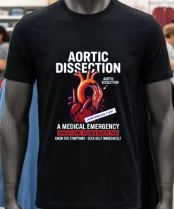 Aortic Dissection And Warnings About The Dangers Of This Disease To Health T Shirt