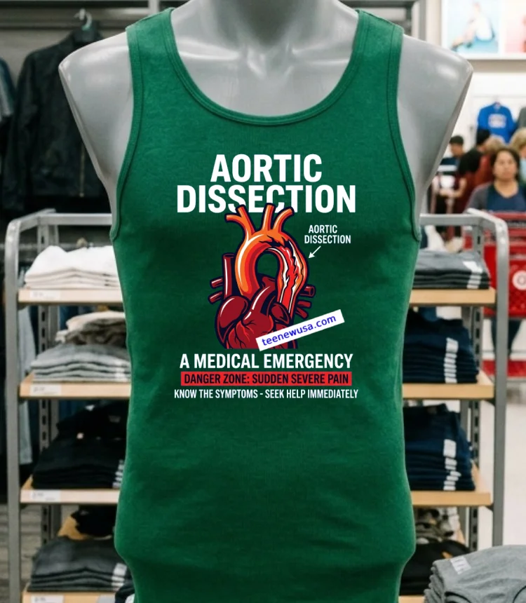 Aortic Dissection And Warnings About The Dangers Of This Disease To Health T Shirt - green-shirt Aortic Dissection And Warnings About The Dangers Of This Disease To Health T Shirt Green Shirt
