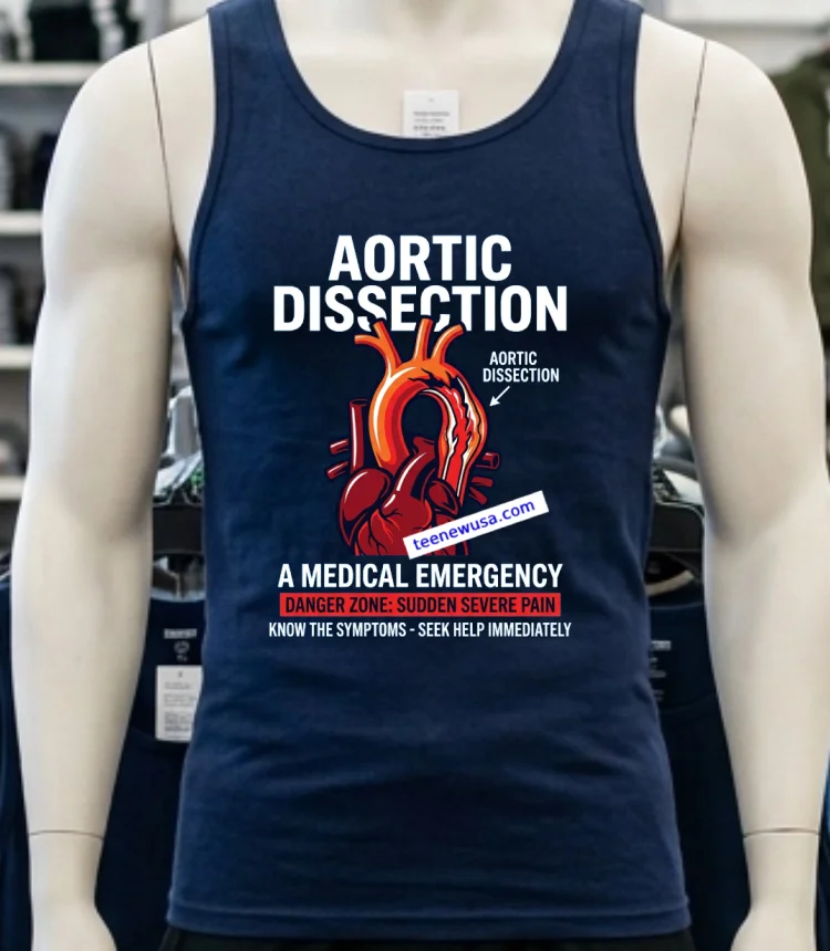 Aortic Dissection And Warnings About The Dangers Of This Disease To Health T Shirt - navy-shirt Aortic Dissection And Warnings About The Dangers Of This Disease To Health T Shirt Navy Shirt