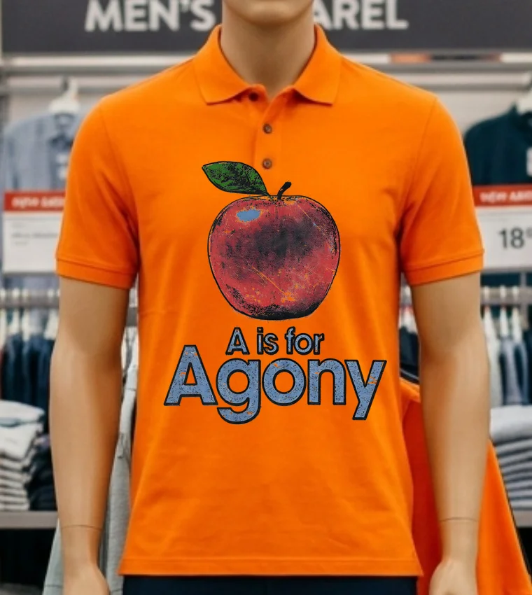Apple A Is For Agony Vintage Shirt - orange-shirt Apple A Is For Agony Vintage Shirt Orange Shirt