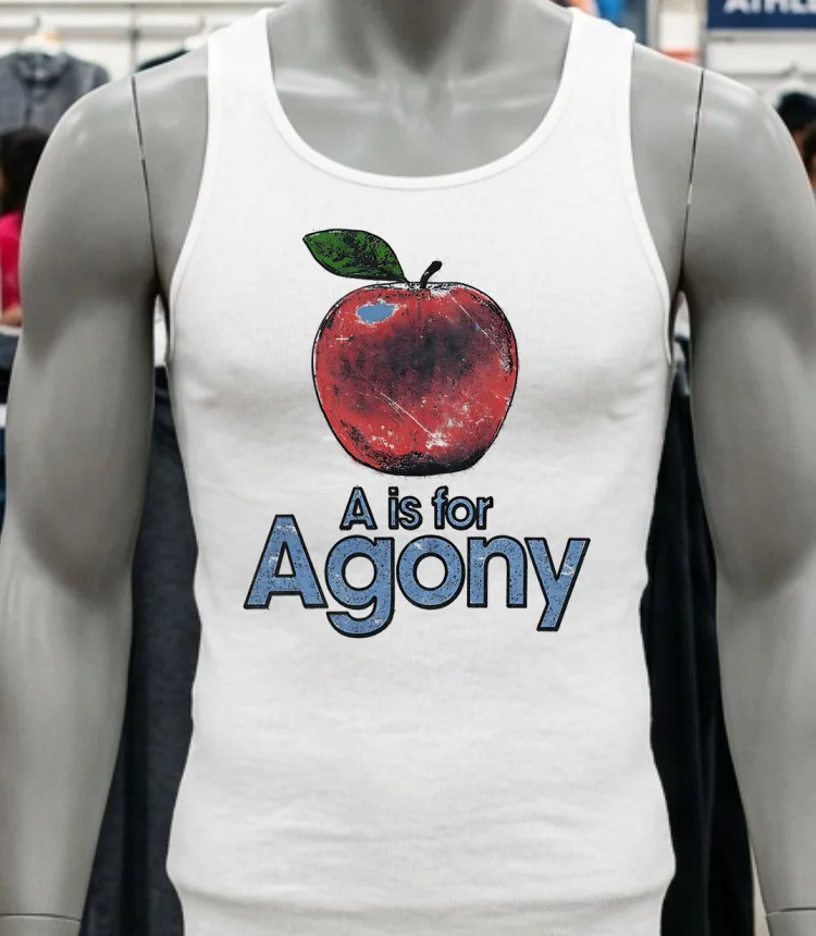 Apple A Is For Agony Vintage Shirt - white-t-shirt Apple A Is For Agony Vintage Shirt White T Shirt 1
